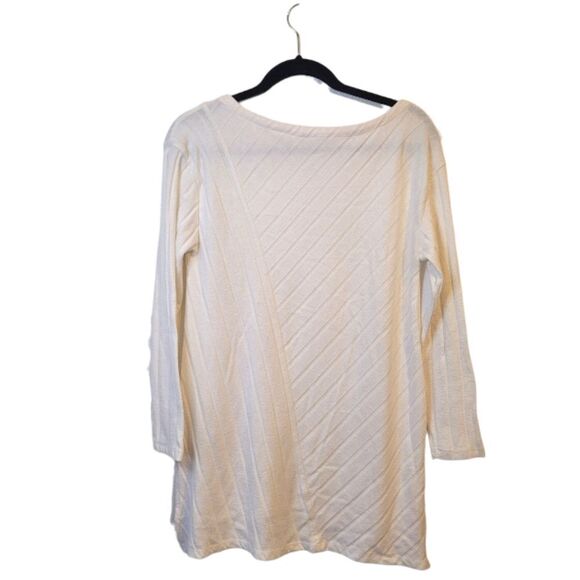 Maeve Anthropologie White Cozy Stripe Blouse Size M - Picture 2 of 6